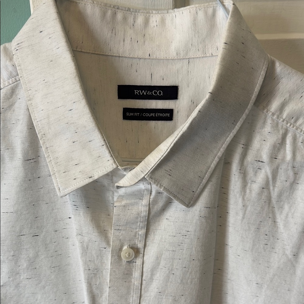 RW&CO. White with black  Button-Up Shirt